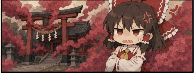 紅霧異変(霧の中の霊夢)