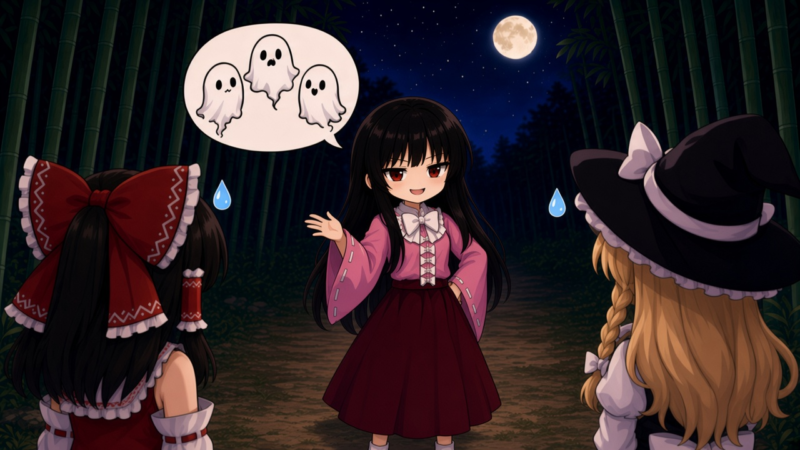 EX導入(輝夜が霊夢と魔理沙を肝試しに誘う)