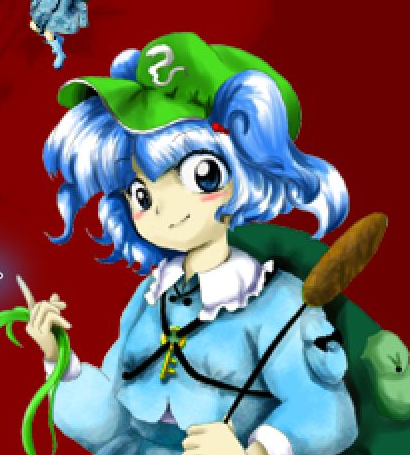 東方風神録の河城にとり(会話画面の立ち絵)